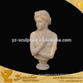White Marble Bust Elegant young lady bust Statue for home decoration